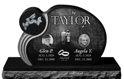 HORIZONTAL LEGACY MEMORIALS MODELS SHOWN ABOVE (COMPANION  PIECES NOT INCLUDED, ADT’L CHARGE  FOR LONGER BASE)