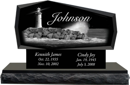 HORIZONTAL LEGACY MEMORIALS MODELS SHOWN ABOVE (COMPANION  PIECES NOT INCLUDED, ADT’L CHARGE  FOR LONGER BASE)