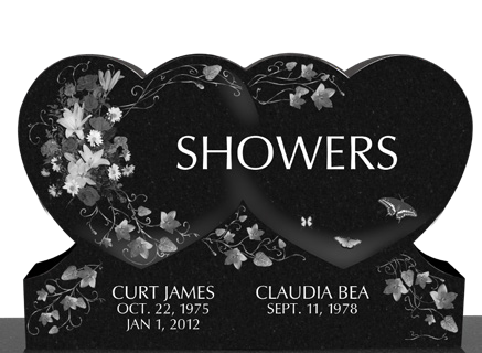 HORIZONTAL LEGACY MEMORIALS MODELS SHOWN ABOVE (COMPANION  PIECES NOT INCLUDED, ADT’L CHARGE  FOR LONGER BASE)