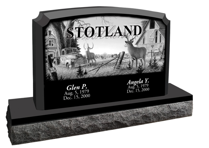 HORIZONTAL LEGACY MEMORIALS MODELS SHOWN ABOVE (COMPANION  PIECES NOT INCLUDED, ADT’L CHARGE  FOR LONGER BASE)