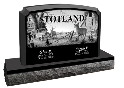 HORIZONTAL LEGACY MEMORIALS MODELS SHOWN ABOVE (COMPANION  PIECES NOT INCLUDED, ADT’L CHARGE  FOR LONGER BASE)